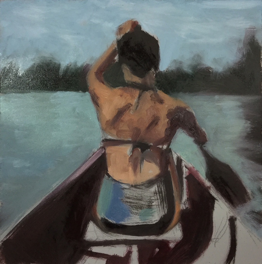 How To Start Oil Painting Without Getting Discouraged - The lake step 1