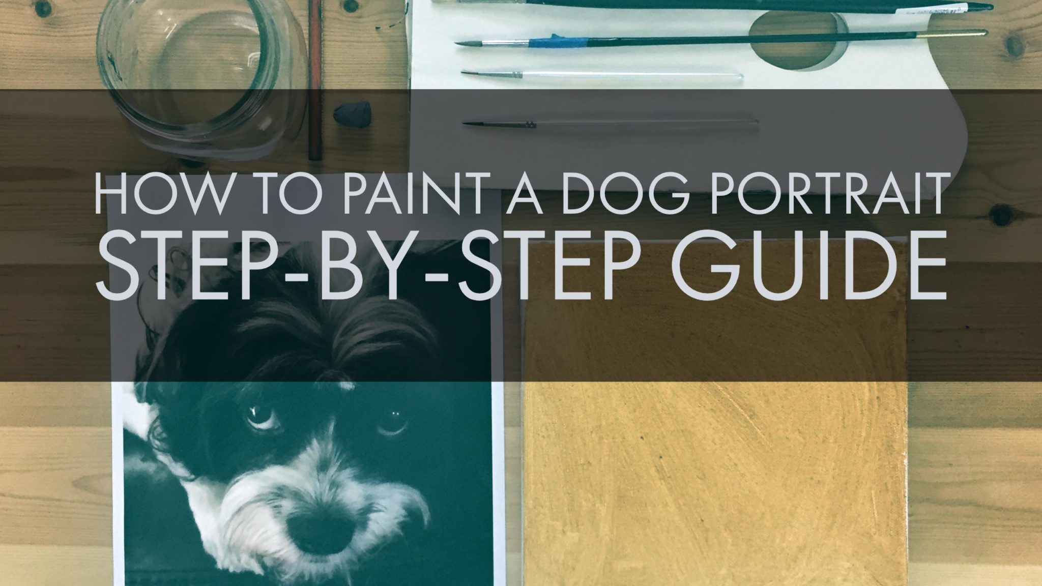 How to paint a dog portrait step-by-step