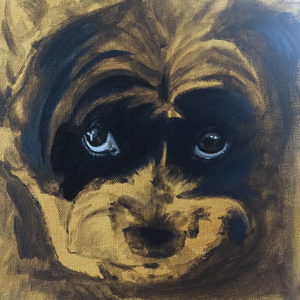 Paint a dog portrait step-by-step, step 4
