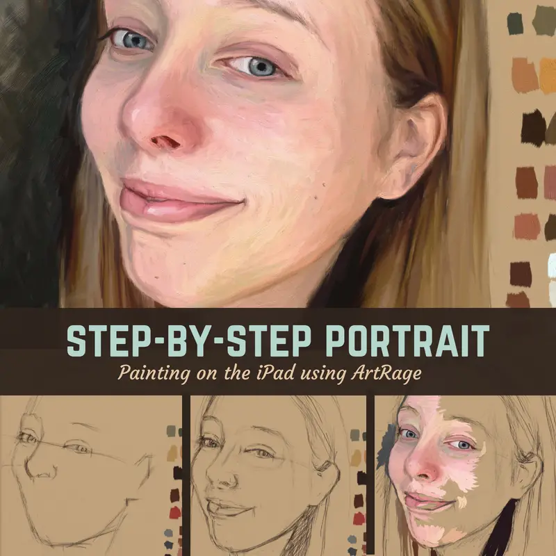 Paint on the iPad step-by-step portrait in ArtRage 